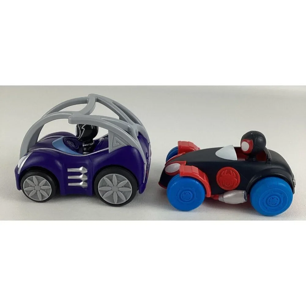 Marvel Spidey & His Amazing Friends Racers Black Panther Miles Morales Cars Lot